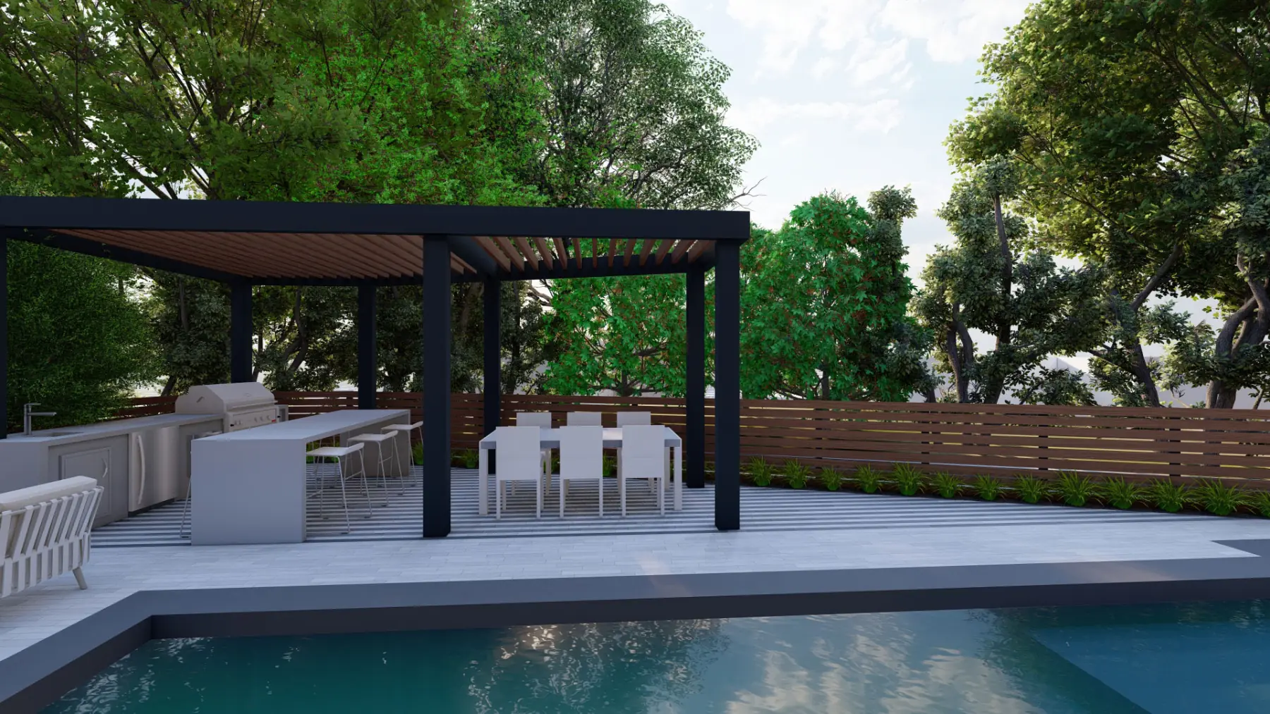 Wallace Lane, shade structure (concept rendering)
