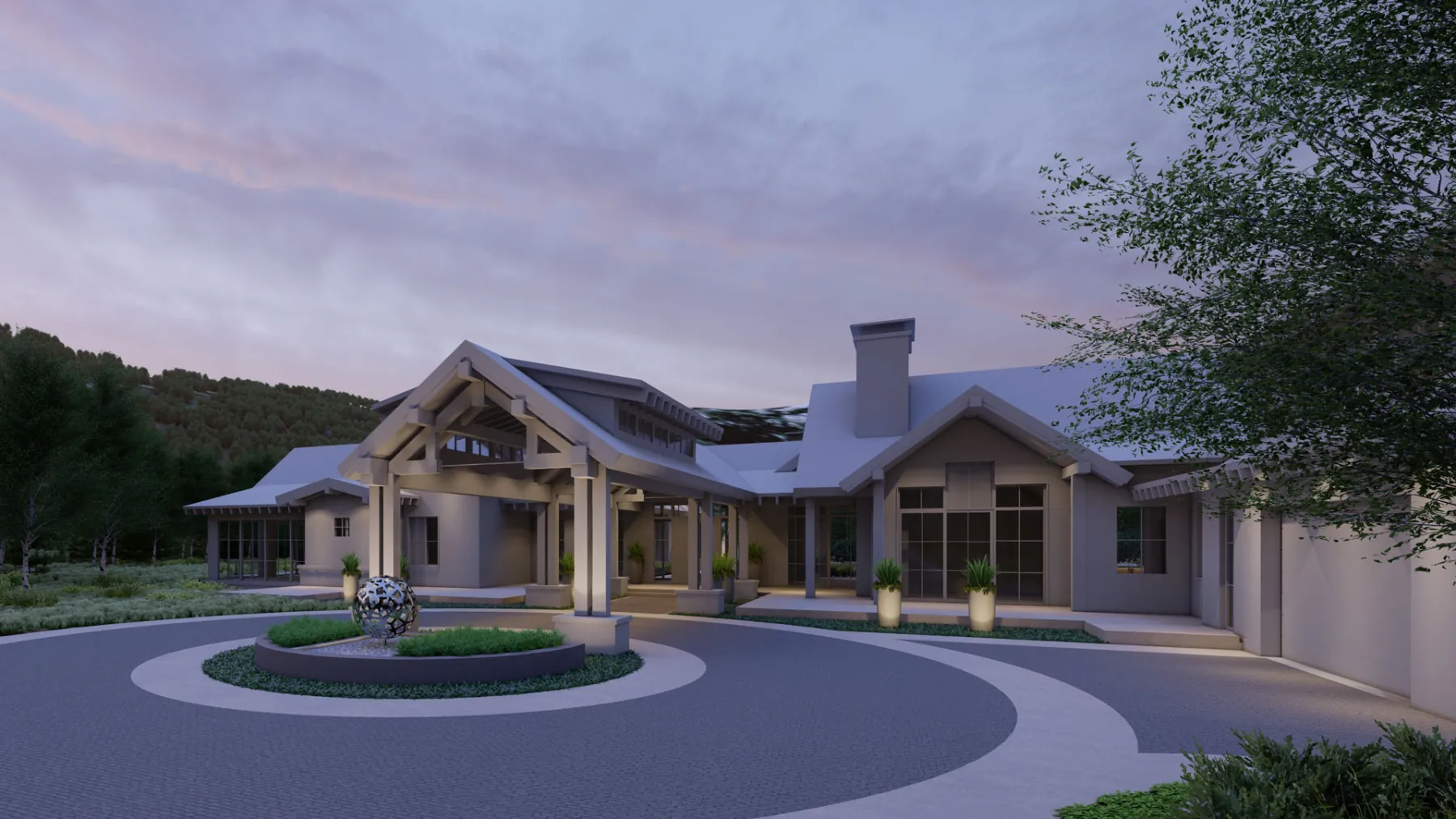 White Pine Canyon, driveway (concept rendering)