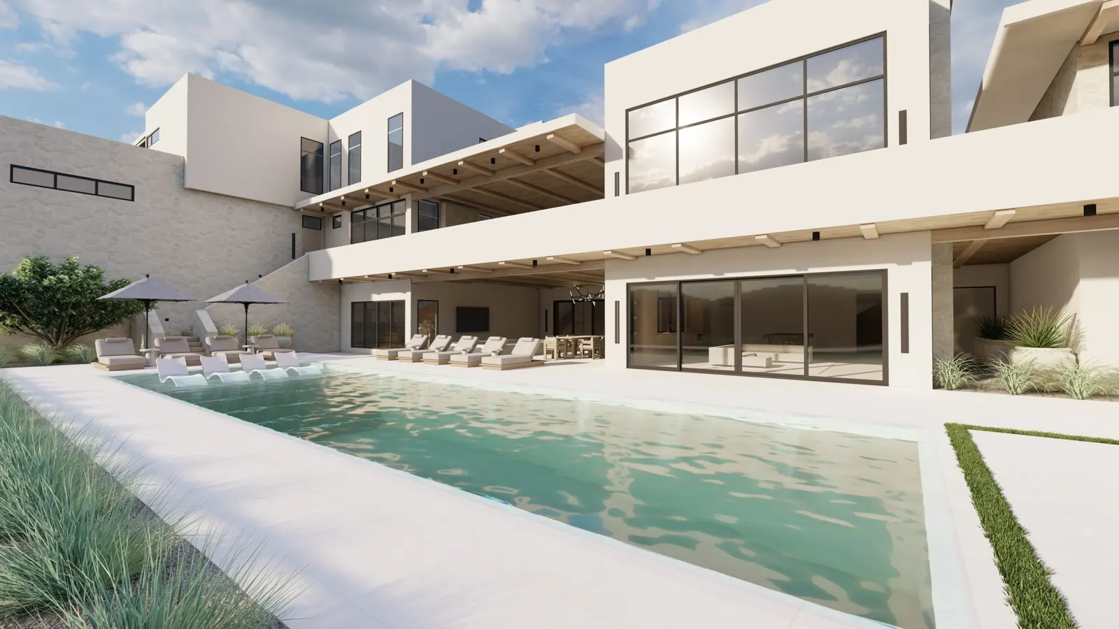 Vialetto, concept rendering of a luxury home landscape in Lehi